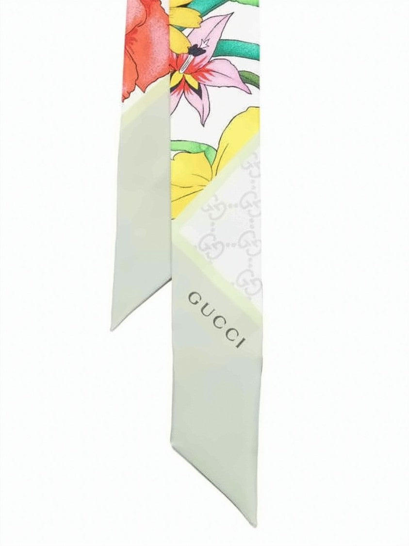 Gucci Silk Scarf With Floral Print