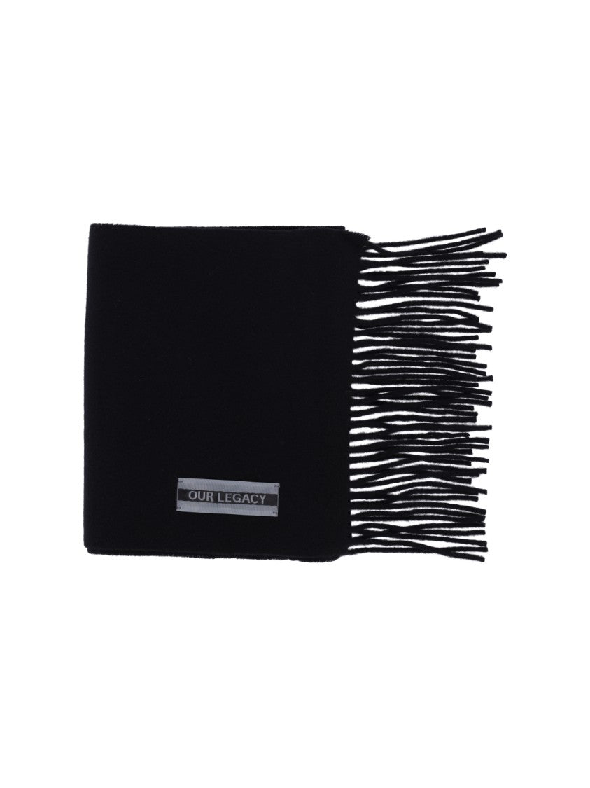 Our Legacy Black Estate Wool Scarf