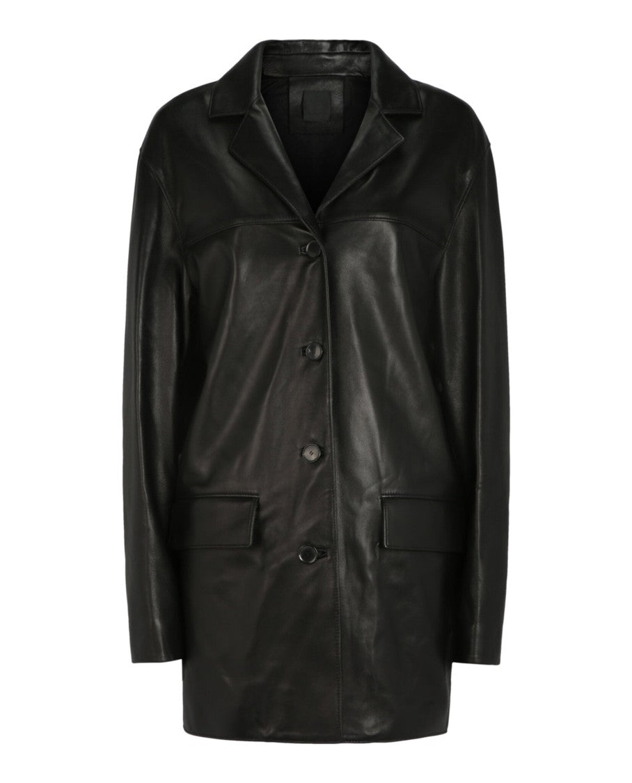 Givenchy Single-Breasted Oversized Blazer In Smooth Lambskin