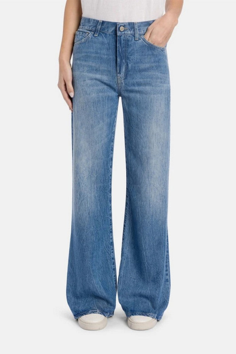 Dondup Blue Wide-Leg Denim Jeans