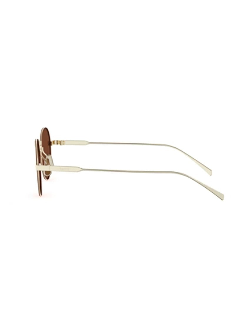 Celine Gold Cl40346u Oval-Shaped Brown Sunglasses