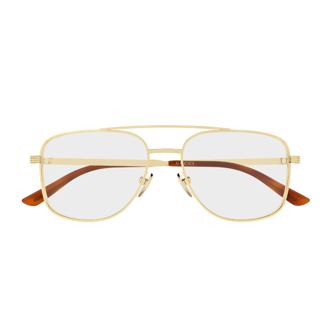 Gucci Gold Gg2223o Linea Institutional Logo Metal Eyeglasses