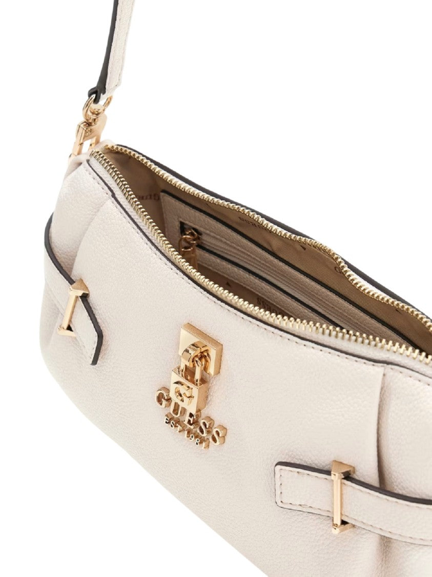 Guess Faux Leather Zip Shoulder Bag