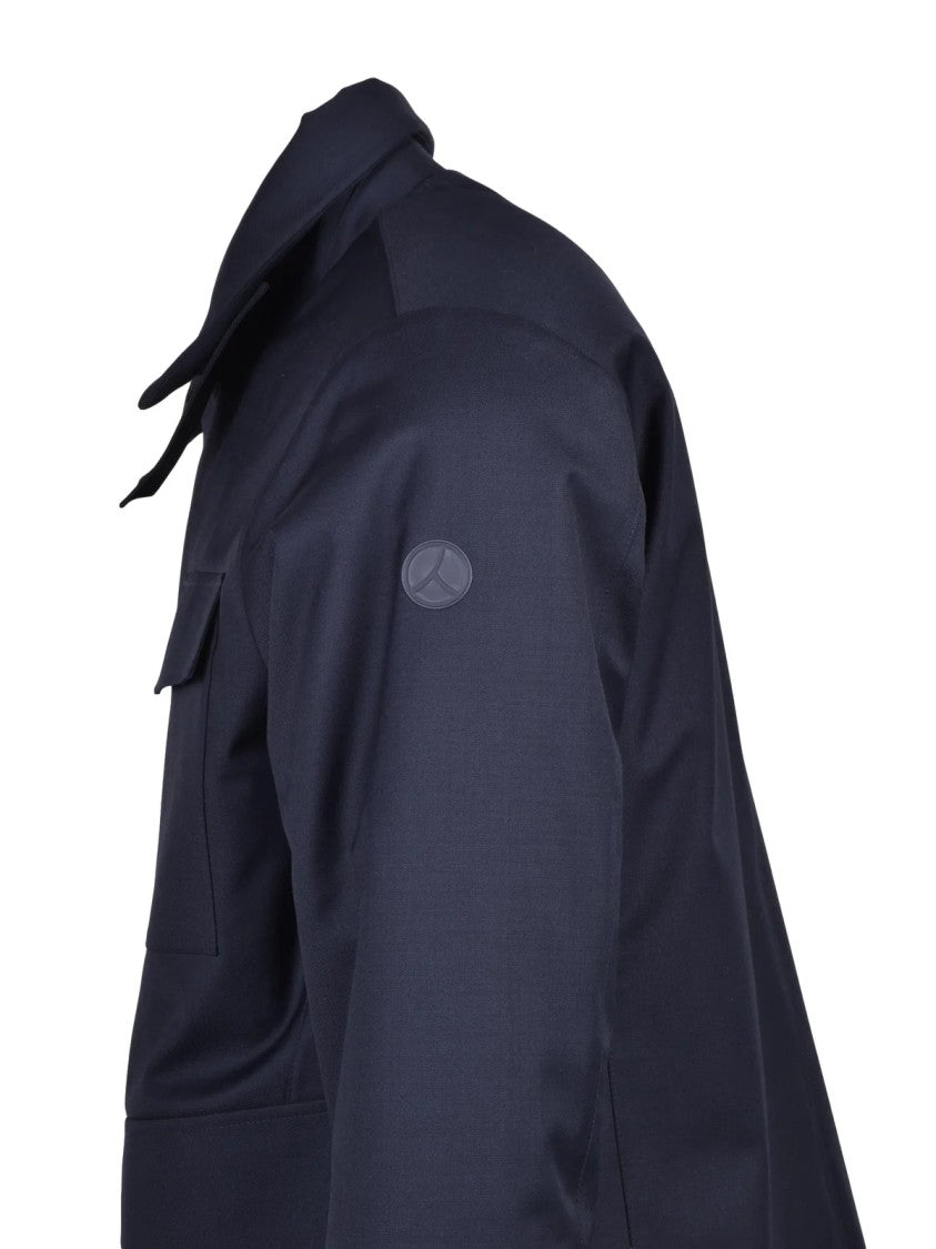 People Of Shibuya Blue Kasugai Padded Wool-Blend Jacket