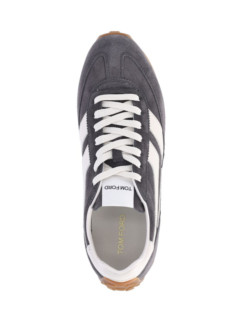 Tom Ford Low-Profile Sneakers With Suede And Leather Accents