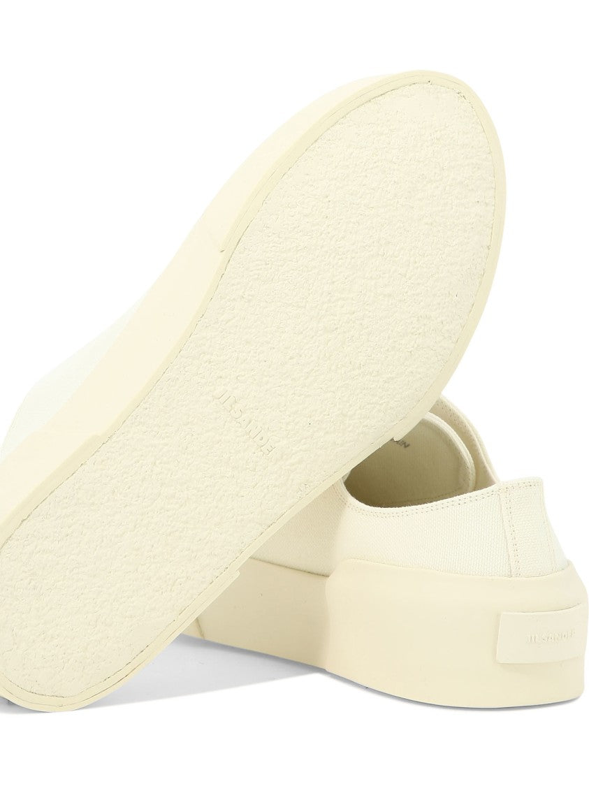 Jil Sander White Sneakers With Breathable Cotton Upper