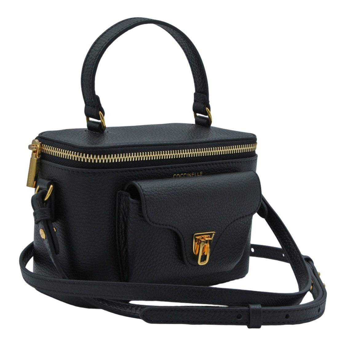 Coccinelle Structured Rectangular Pebbled Handbag