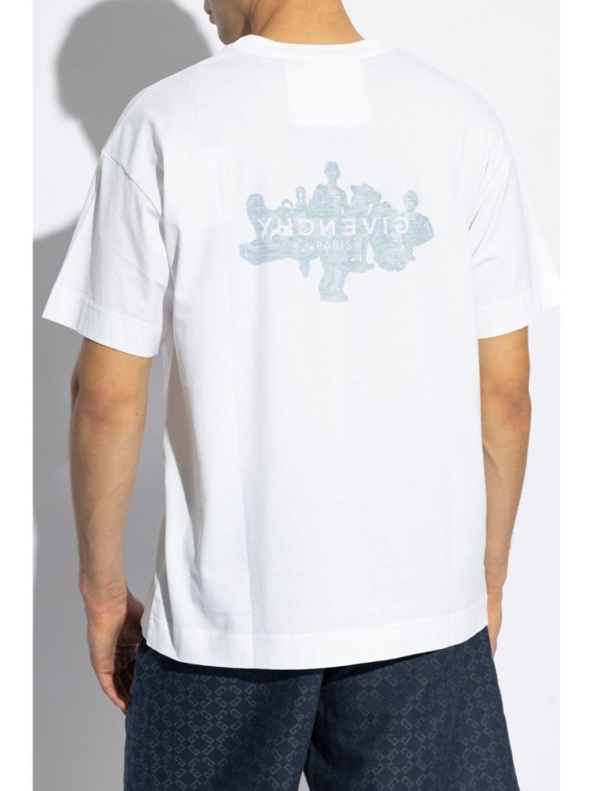 Givenchy White Lightweight Reverse Logo Jersey T-Shirt