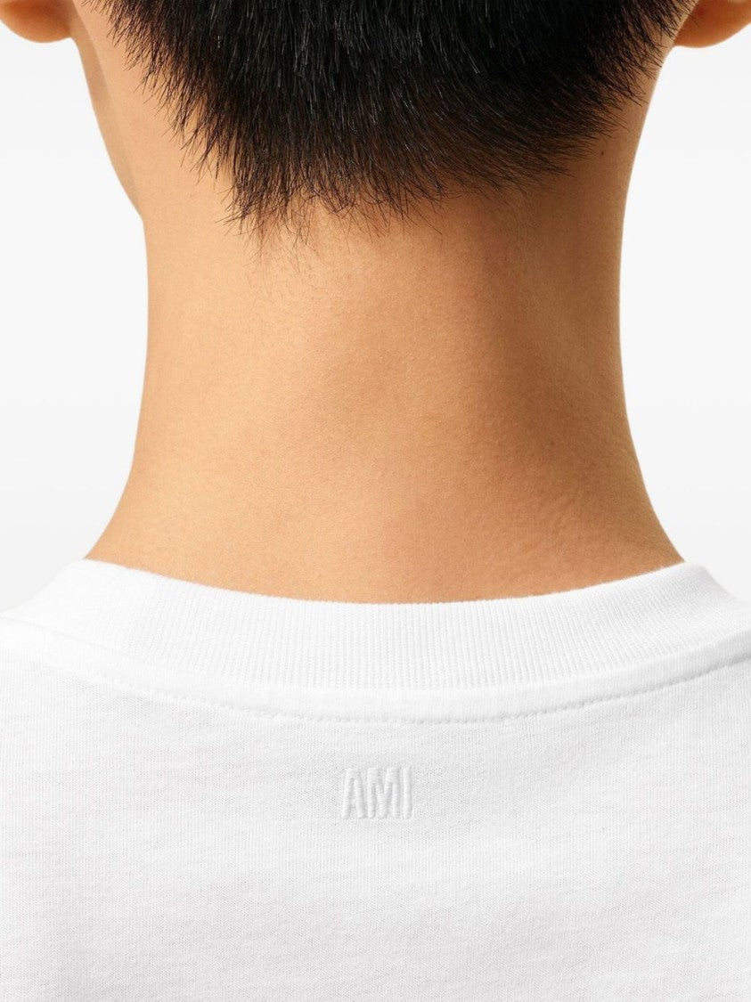 Ami Paris Classic White Crew Neck T-Shirt