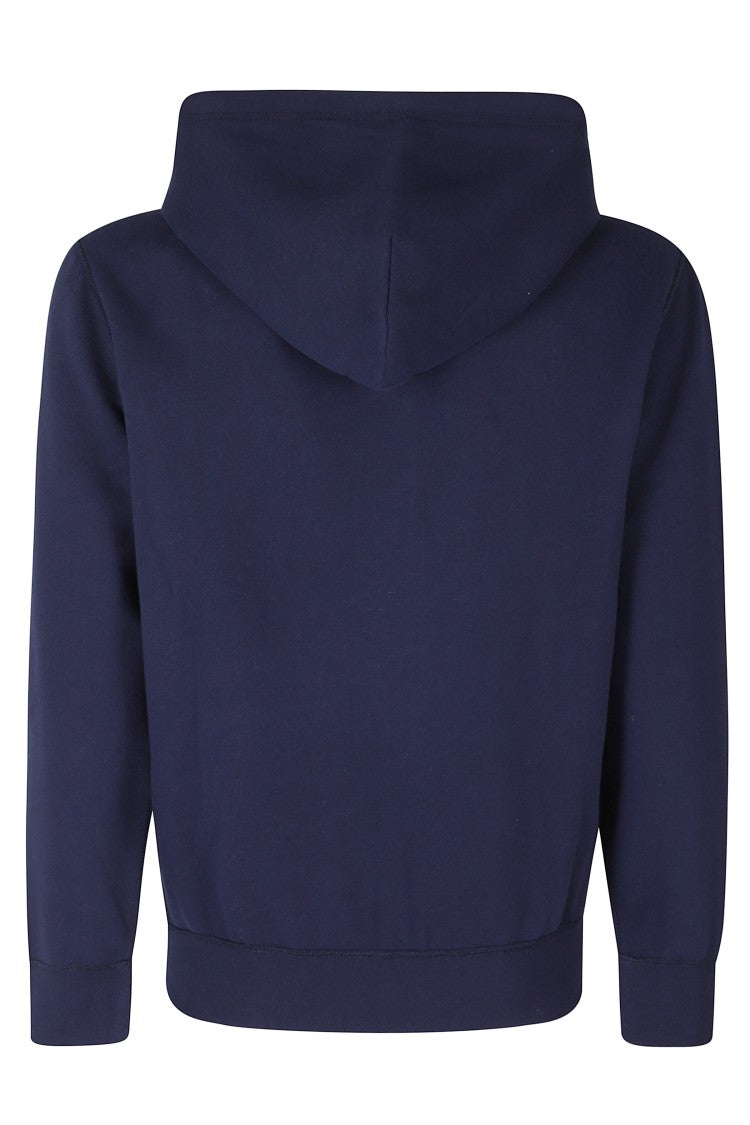 Polo Ralph Lauren Navy Hooded Cotton-Blend Sweatshirt