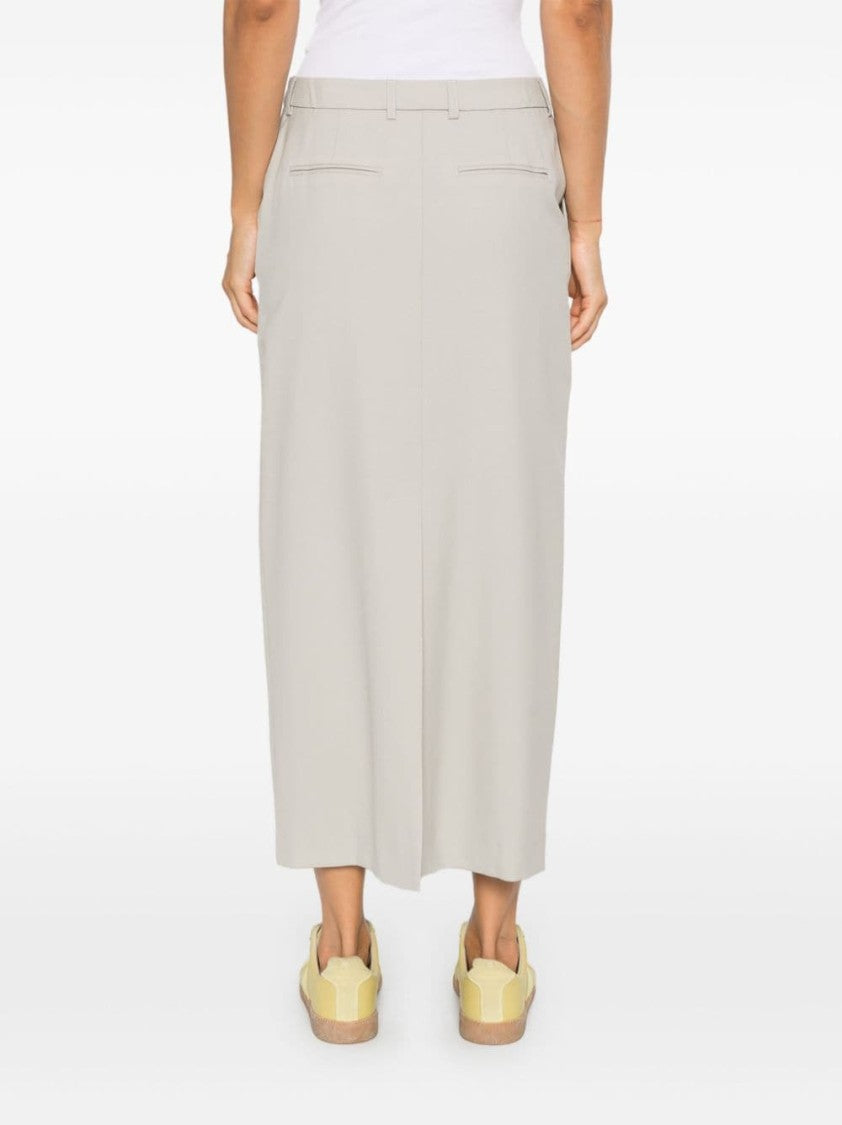 Officine Generale Light Grey Wool Skirt