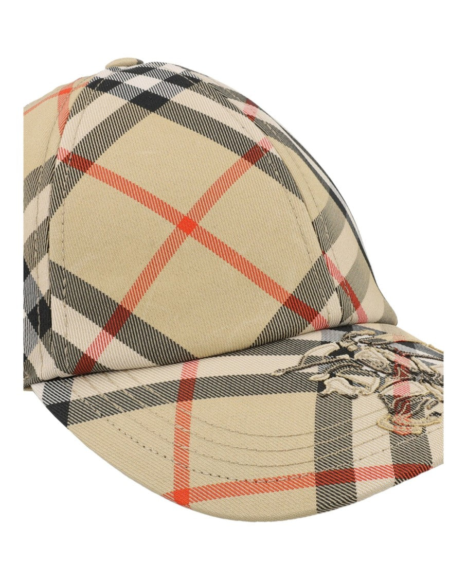 Burberry Mh Check Equestrian Knight Baseball Hat