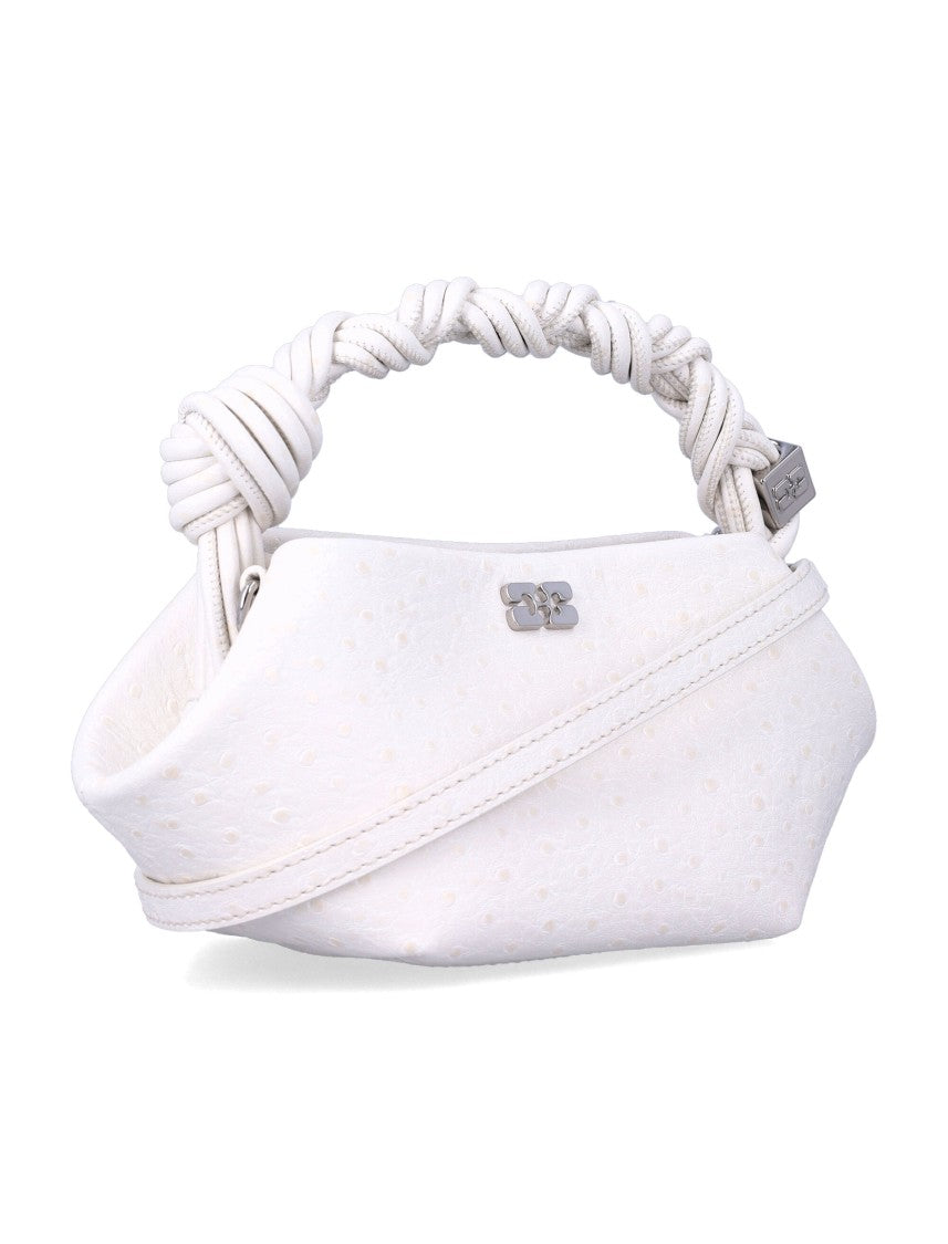 Ganni Bou Mini Leather Top Handle Handbag