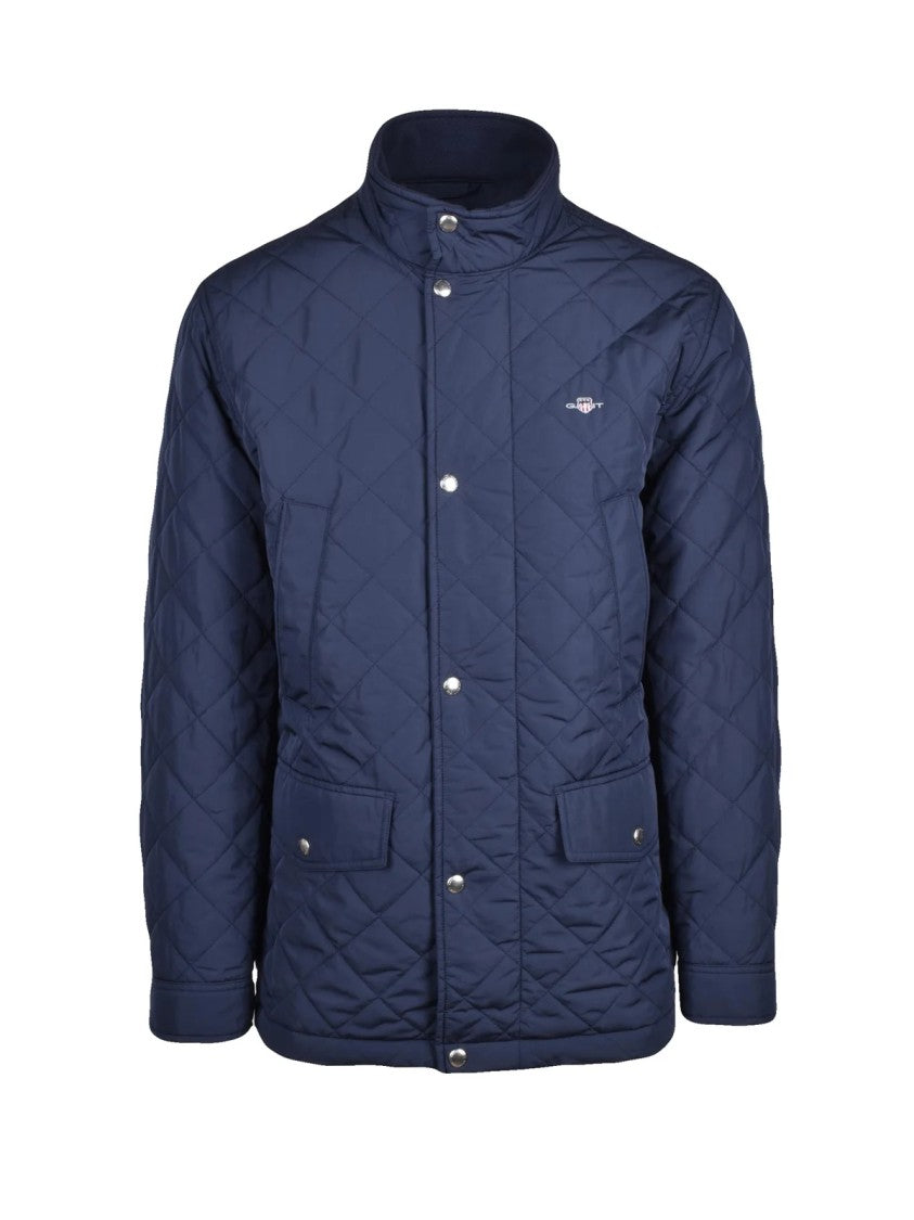 Gant Mid-Length Quilted Windcheater With Padded Texture And Flap Pockets