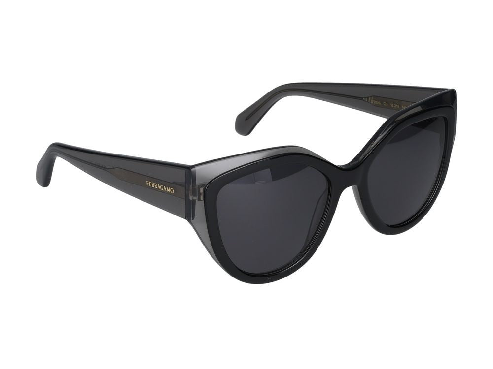 Salvatore Ferragamo Sunglasses Salvatore Ferragamo Sf2004s 024 Transparent Grey/Black 53/18/140