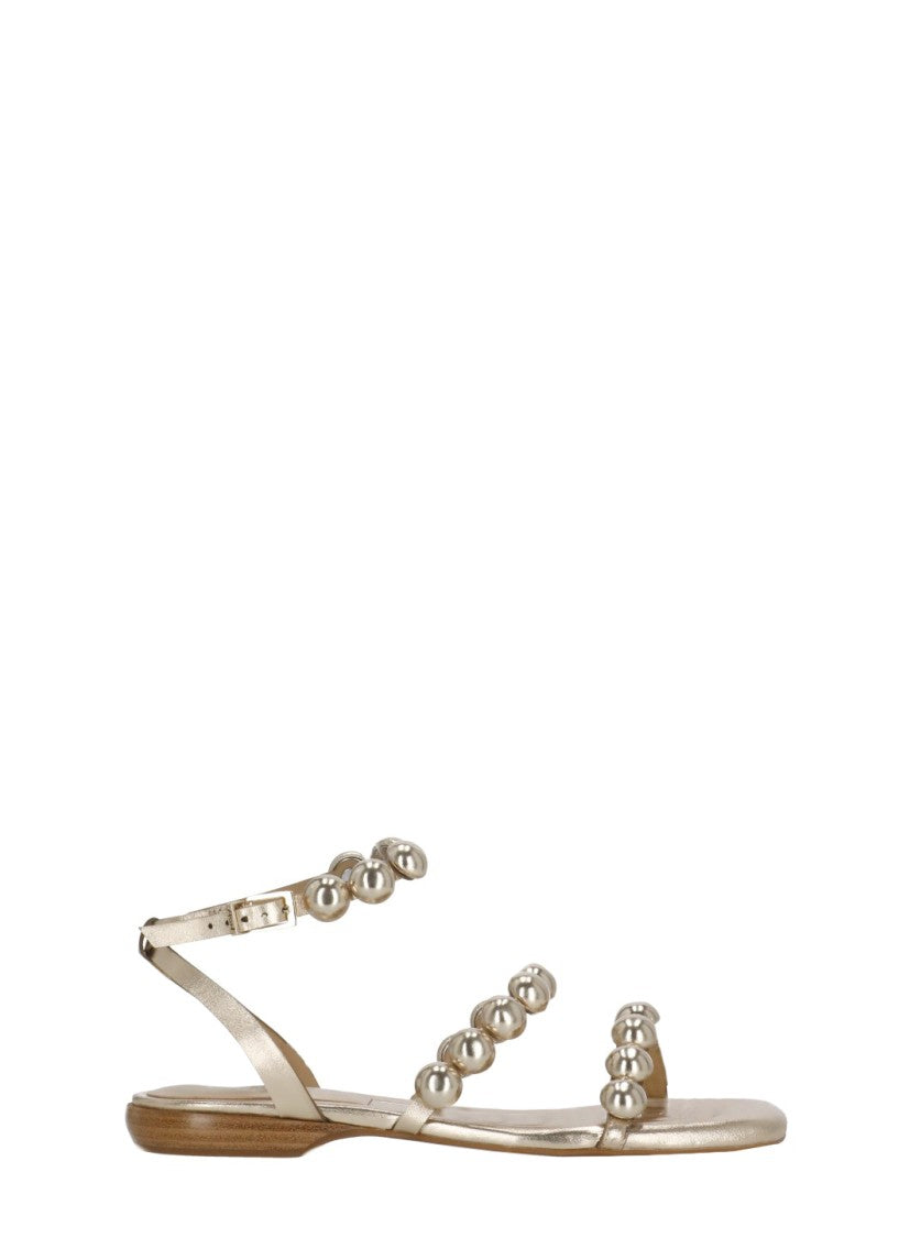 Ash Gold Regy Studded Leather Sandals
