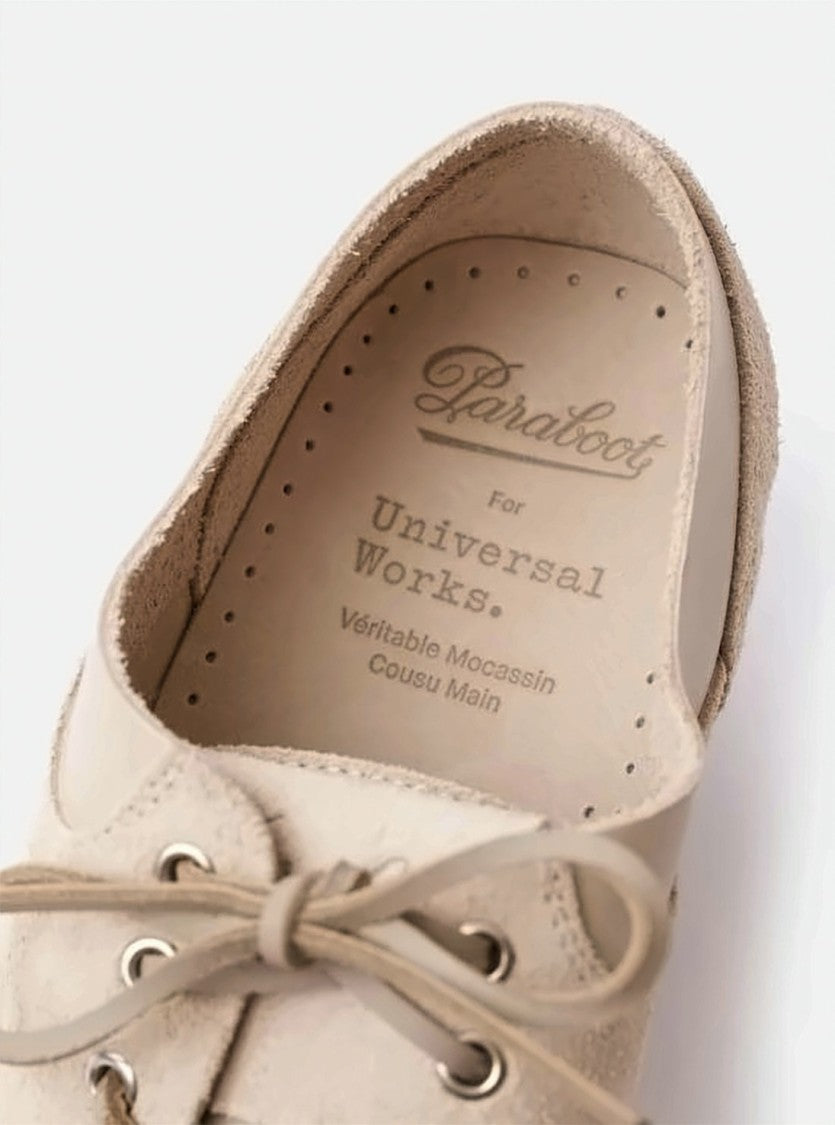 Paraboot Leather Lace-Up Shoes With Moccasin Toe And Rubber Sole