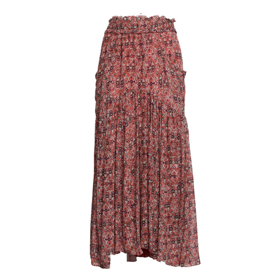 Isabel Marant Besma Long Skirt In Printed Crêpe