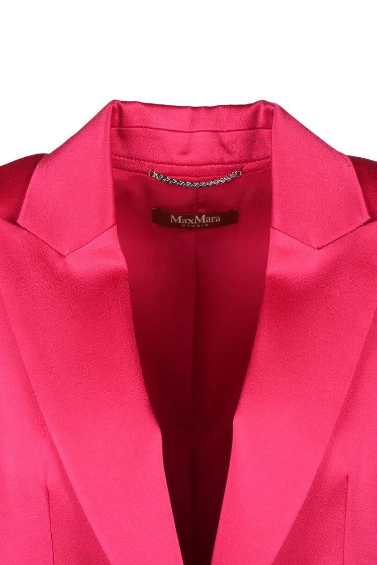 Max Mara Studio Satin Jacket - Fuchsia