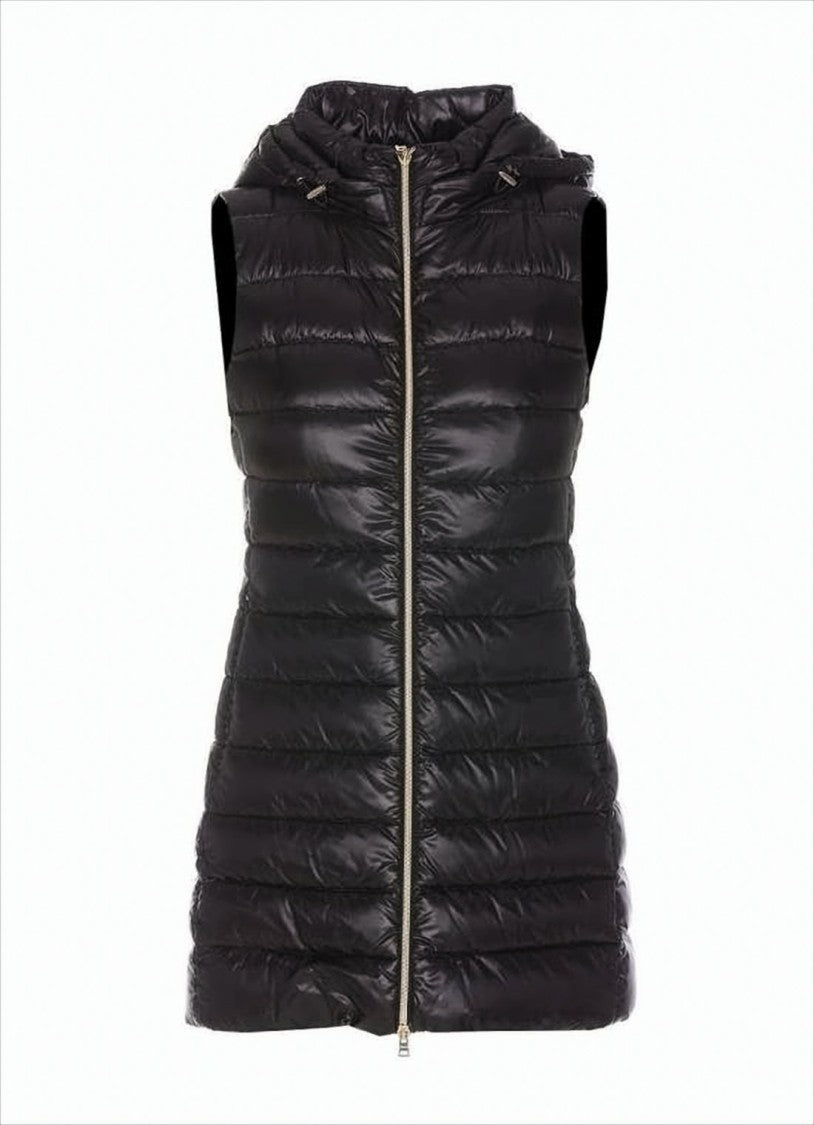 Herno Quilted Sleeveless Puffer Vest With Adjustable Hood