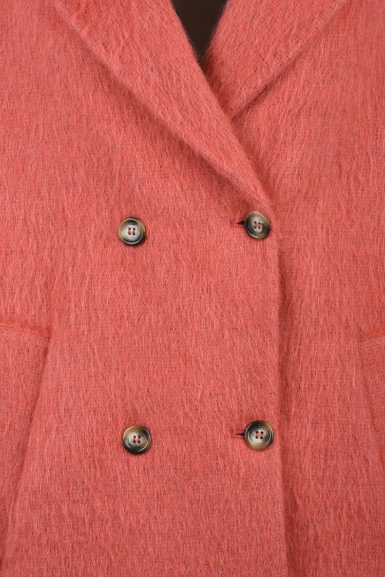 Oliver Horigamy Double-Breasted Coat - Red