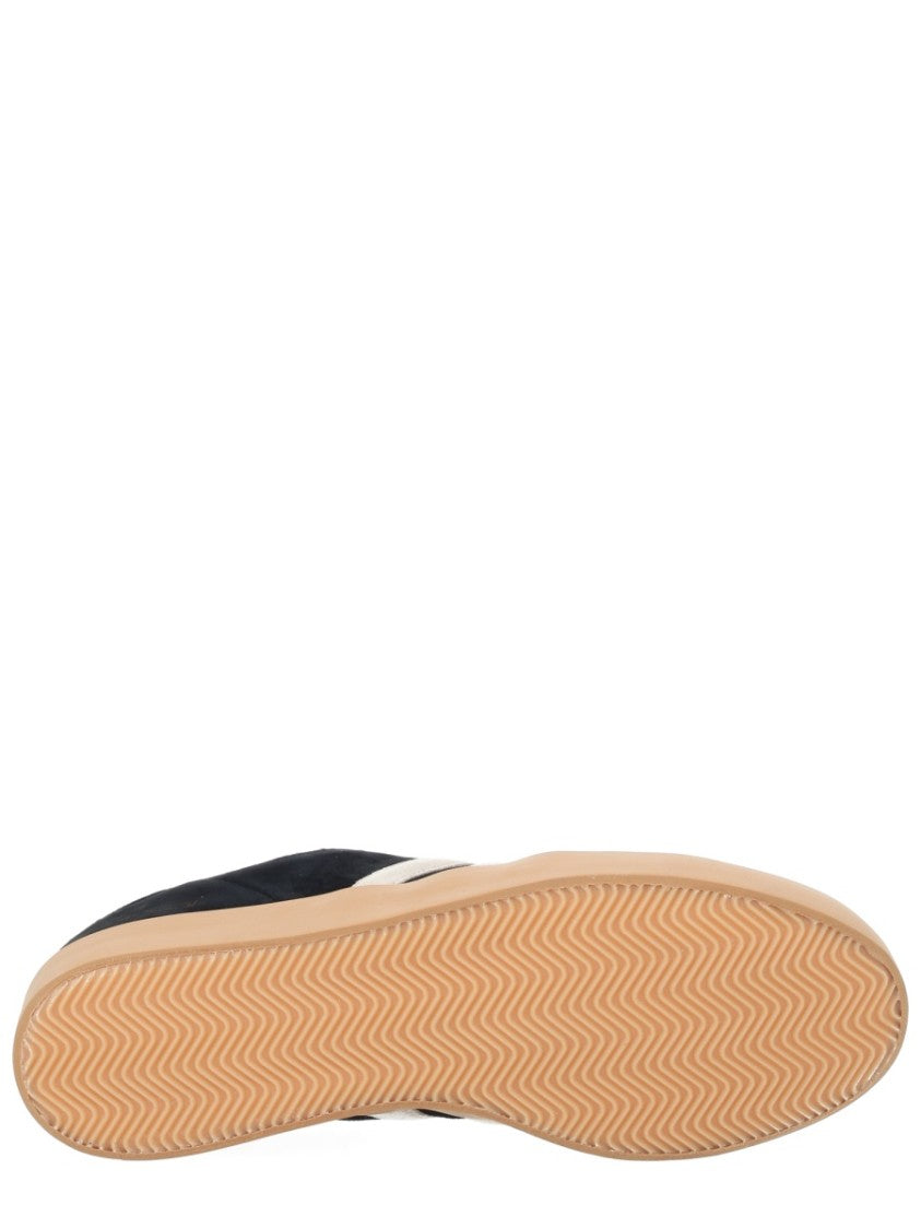 Y-3 Black Gazelle Beige Stripes Leather Sneakers