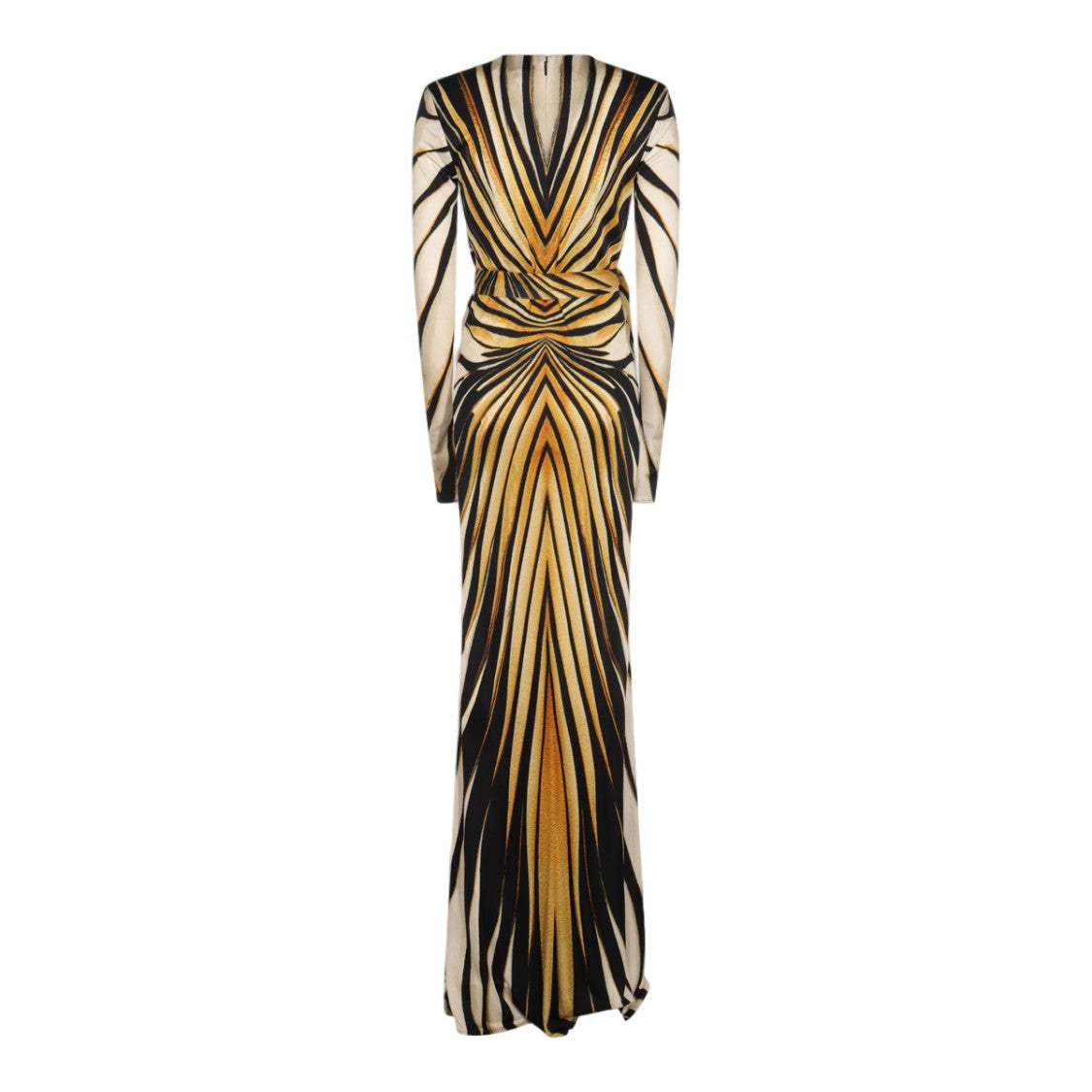 Roberto Cavalli Maxi Dress With Bold Geometric Stripes