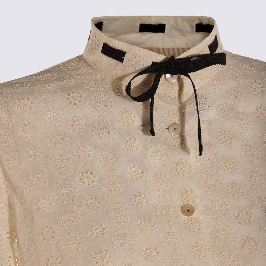Valentino Ivory Cotton Shirt