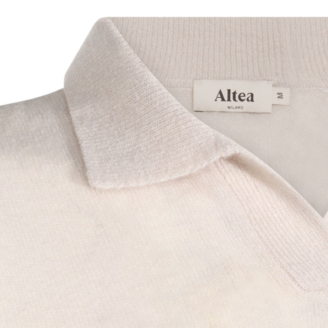 Altea V-Neck Wool Knitwear With Classic Collar And Ribbed Details