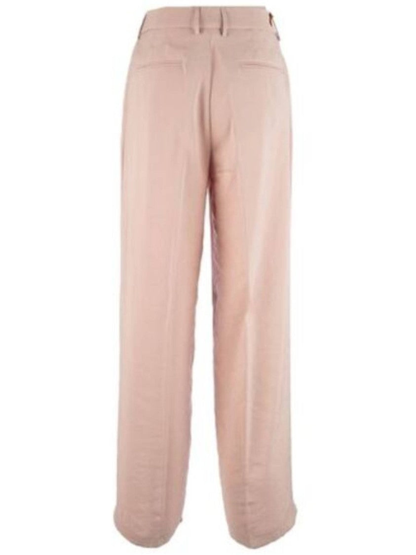 Cruna Wide-Leg Trousers With High Waist And Pleated Front