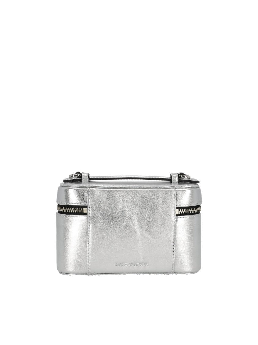 Marc Jacobs Silver The East West Vanity Leather Bag