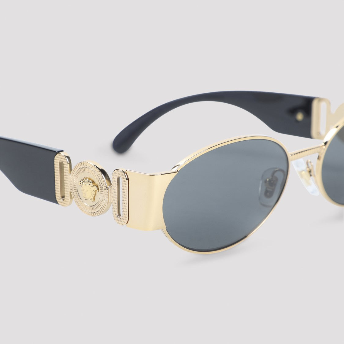 Versace Bold Metallic Gold Oval Sunglasses