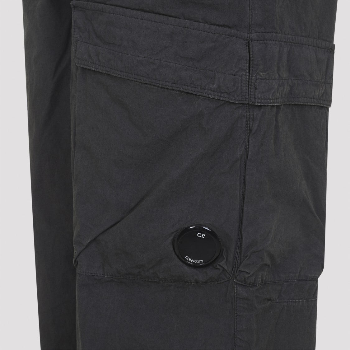 C.P. Company Cotton Trousers With Modern Fit And Circular Lens Detail