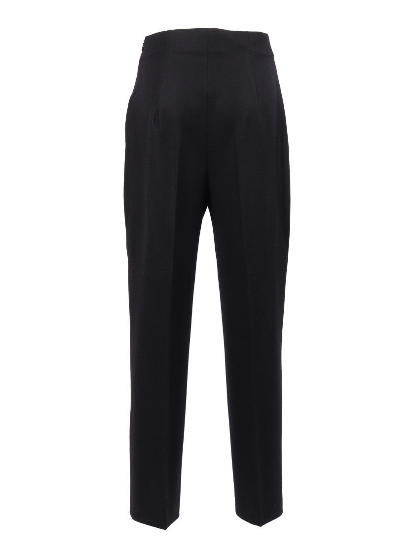Alberta Ferretti Straight-Leg Tailored Pants With High Waist And Pleated Detail