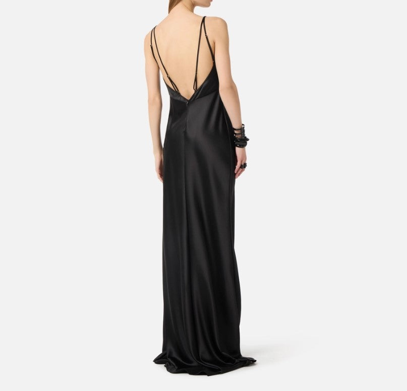 Elisabetta Franchi Red Carpet Satin Mermaid Evening Dress