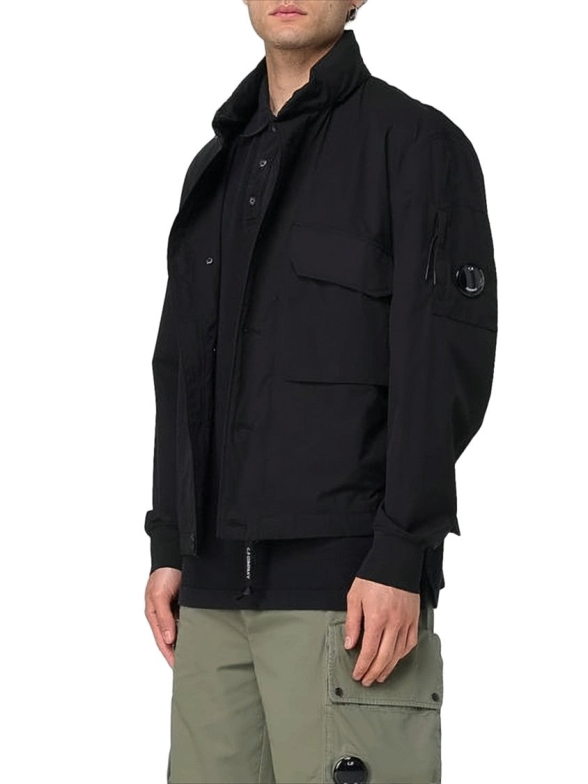 C.P. Company Minimalist Black Jacket With High Collar