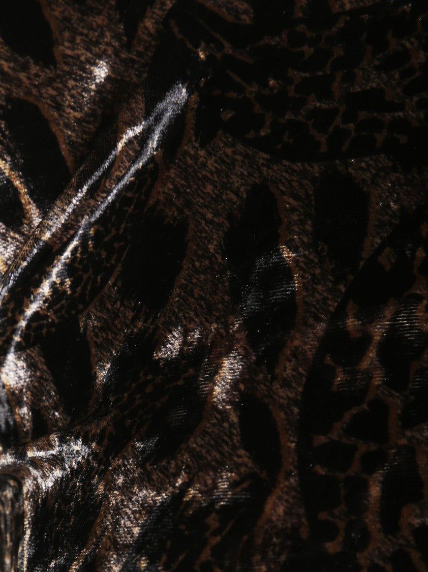 Fiorucci Crop Top Velluto Animalier