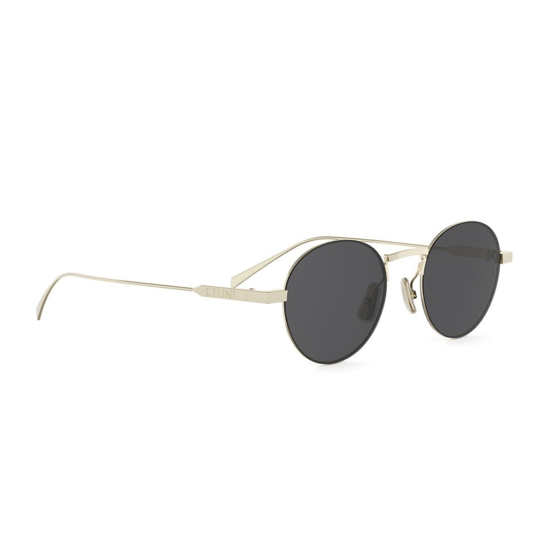 Celine Gold Metal Cl40346u Metal Round Sunglasses