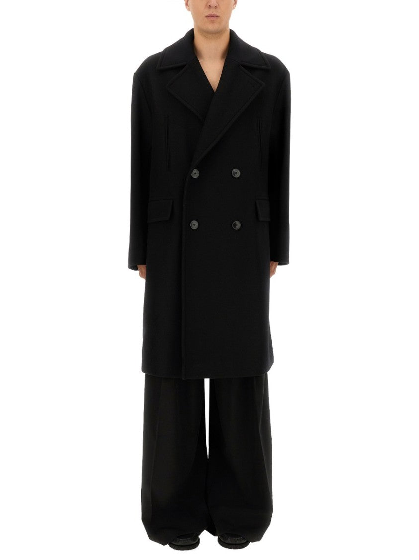 Dries Van Noten Racos Double-Breasted Structured Wool-Blend Coat