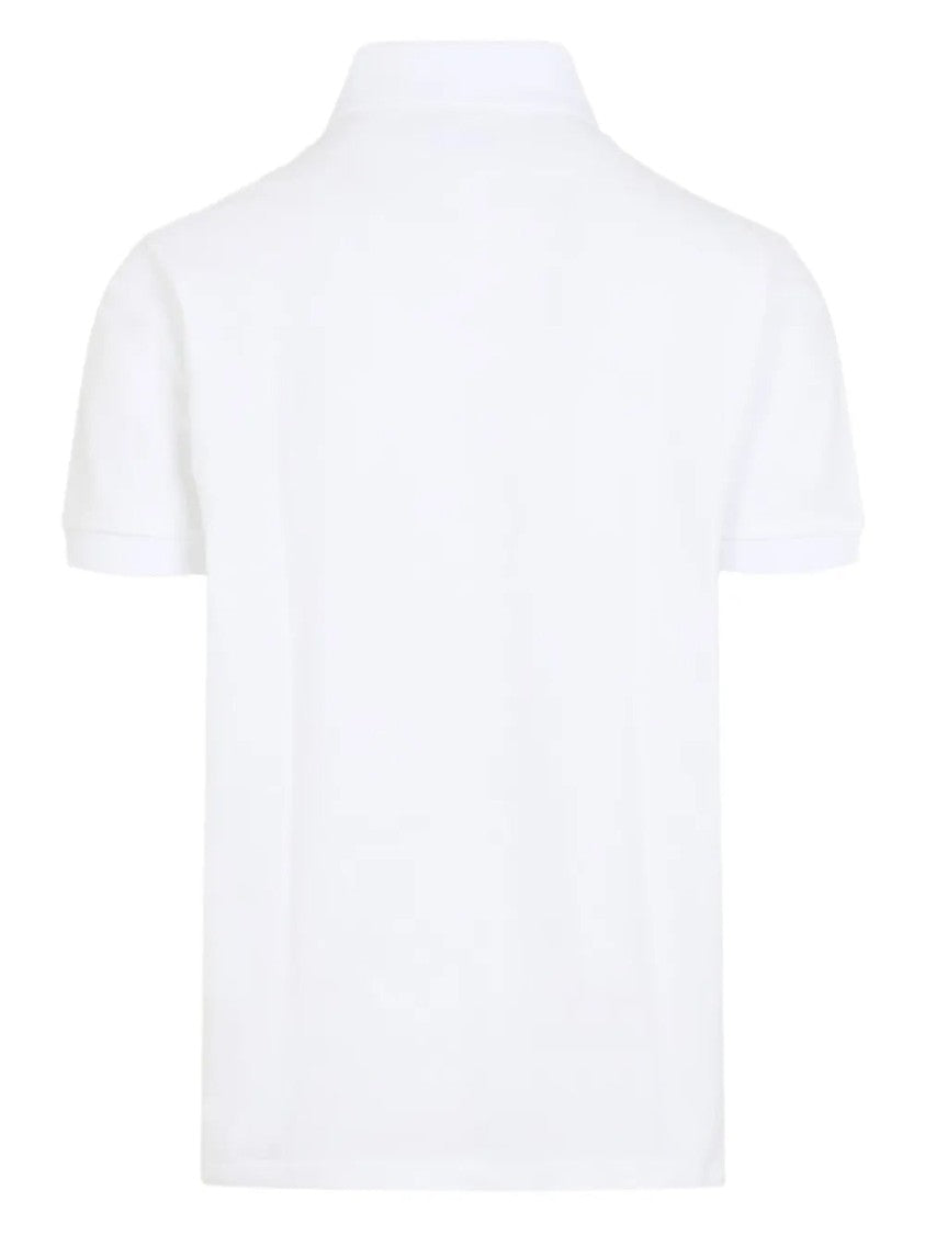 Etro Short Sleeve White Cotton Polo Shirt