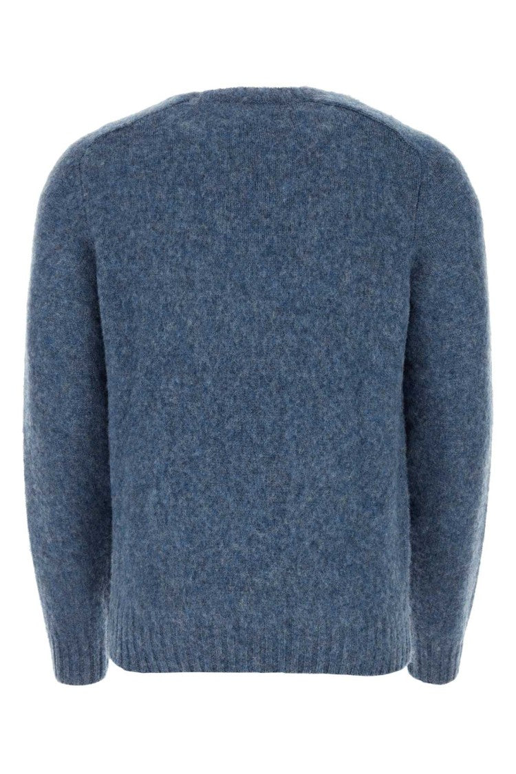 Harmony Melange Blue Wool Shaggy Sweater