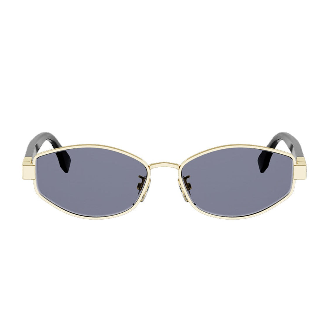 Fendi Gold Tube Fe40216u Geometric Metal Sunglasses