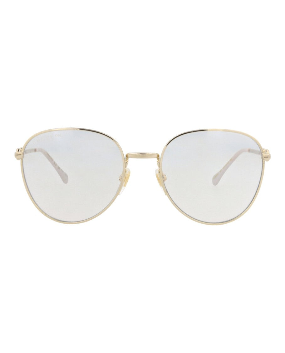 Gucci Round-Frame Metal Sunglasses