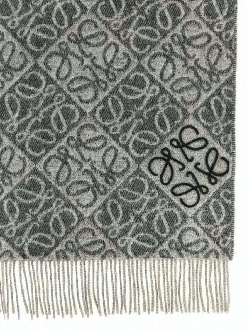 Loewe Textured Wool And Cashmere Scarf