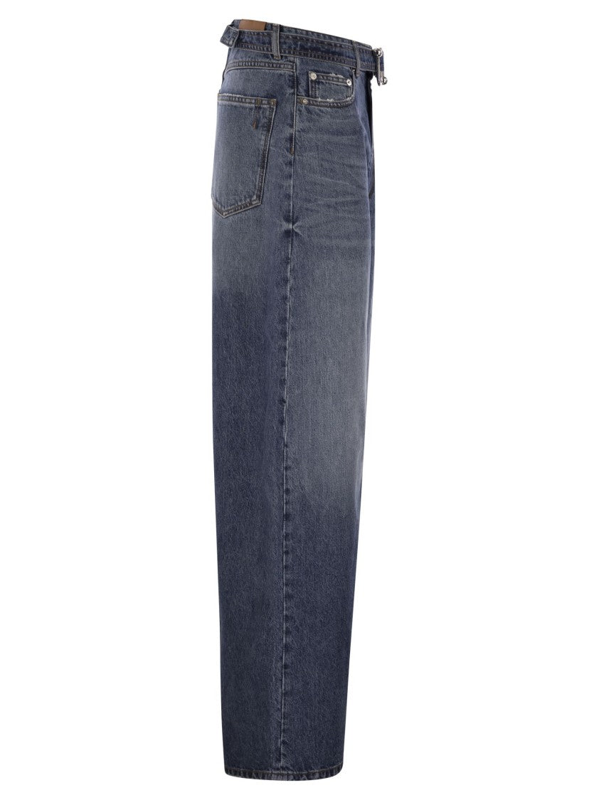 Sportmax Procida - Low-Waisted Oversize Denim Trousers