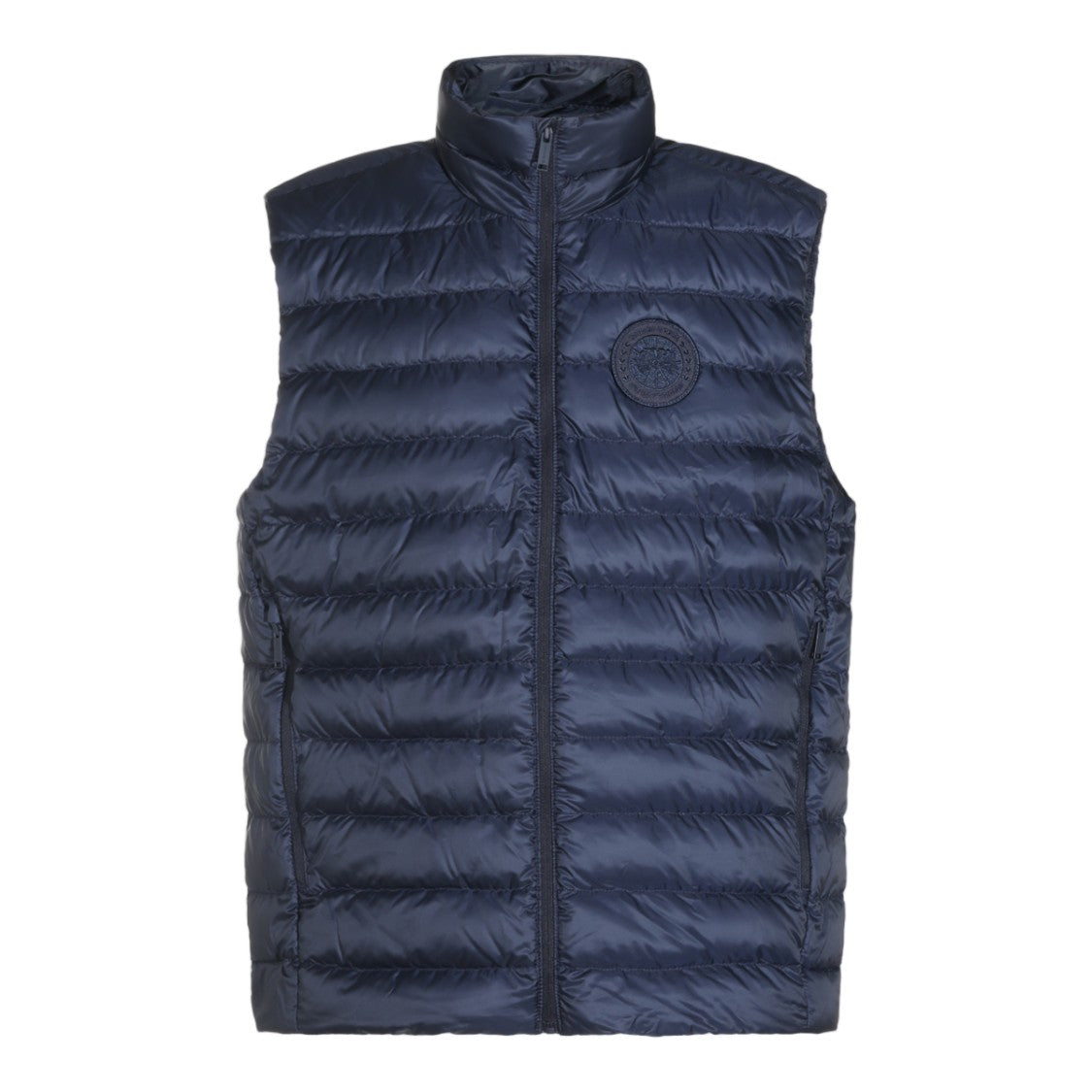 Canada Goose Blue High Collar Zippered Quilted Vest