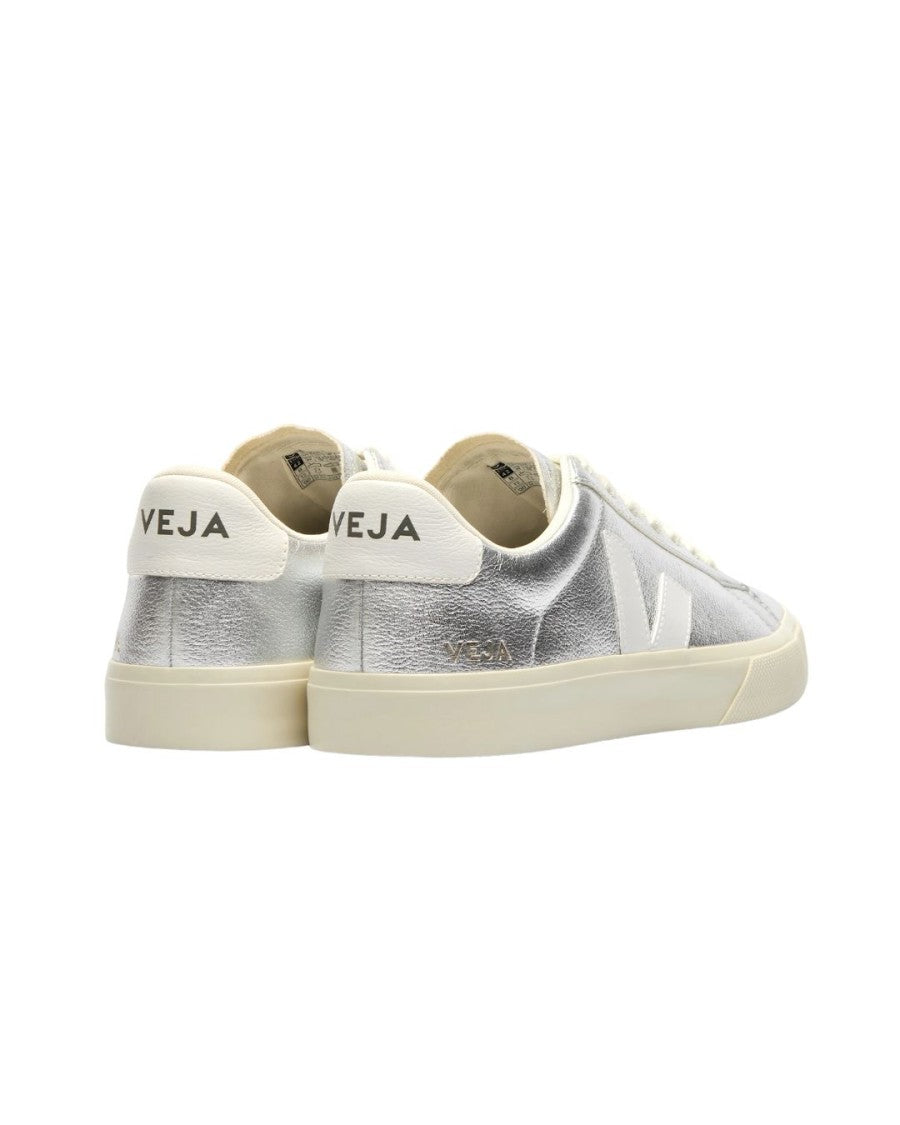Veja Campo Leather Silver, White Sneakers