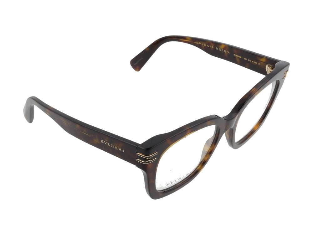 Bulgari Oversized Tortoiseshell Square Frame Eyeglasses