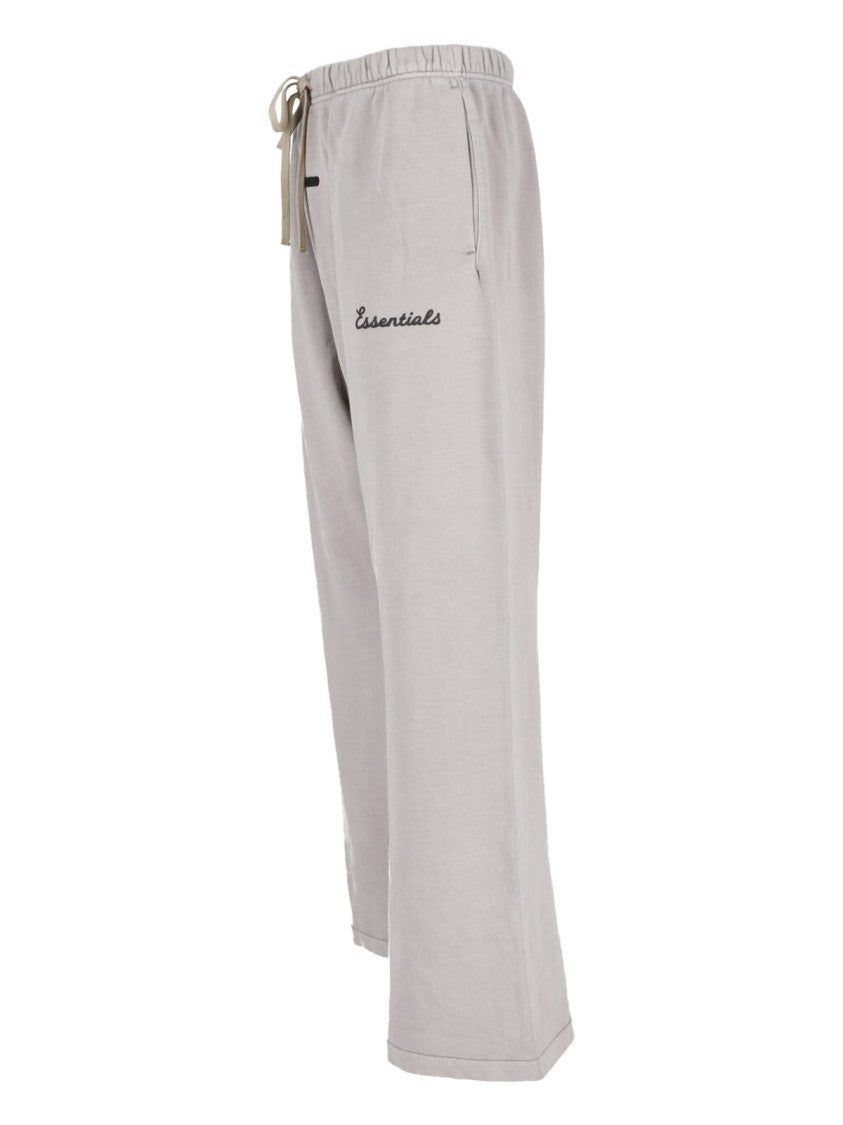 Fear Of God Essentials Beige Relaxed Wide-Leg Logo Trousers