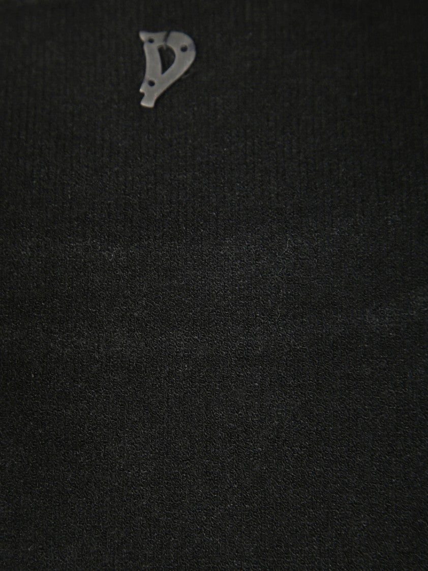 Dondup Fitted Ribbed Knit Sweater With Classic Round Neckline